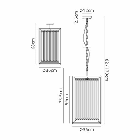 Mano Pendant 6 Light